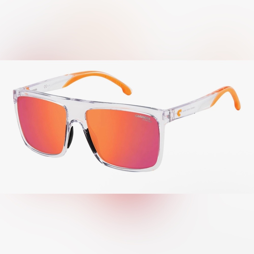 Carrera Sunglasses Orange Translucent Clear CA8055S 58mm NEW - Picture 2 of 10